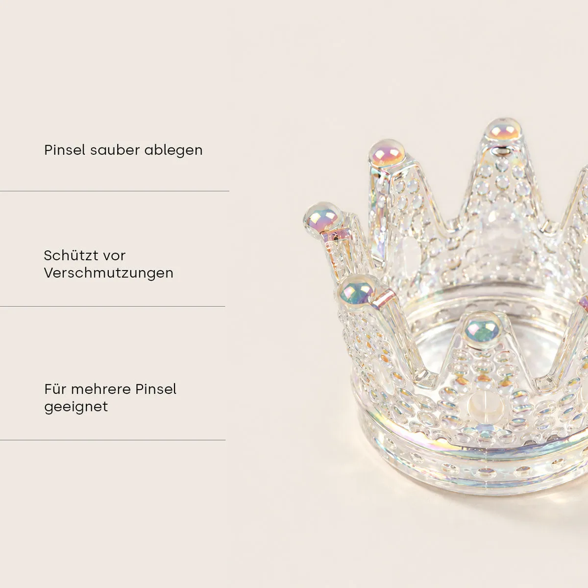 Emmi-Nail Brushtray Glas Krone penselholder i glas