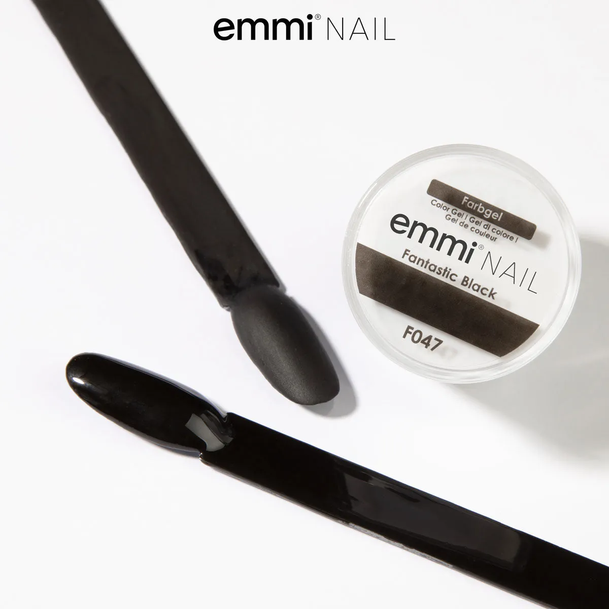 Emmi-Nail Fantastic Black F047 farvegel 5 ml sort
