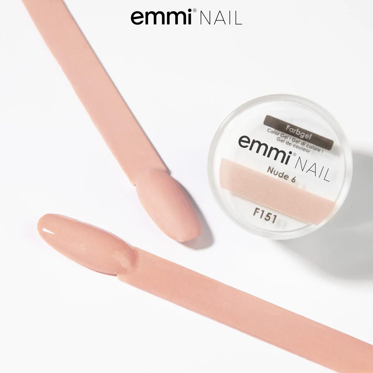 Emmi-Nail Nude 6 F151 farvegel 5 ml lysebrun