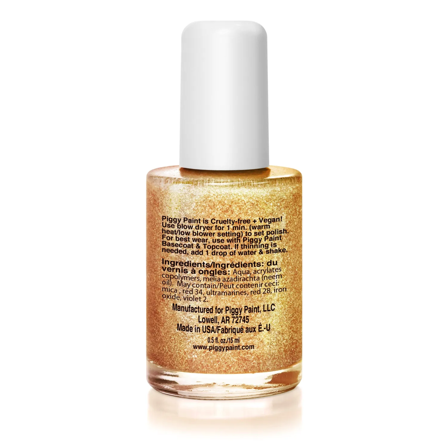 Piggy Paint Heart of Gold neglelak guldglitter 15 ml
