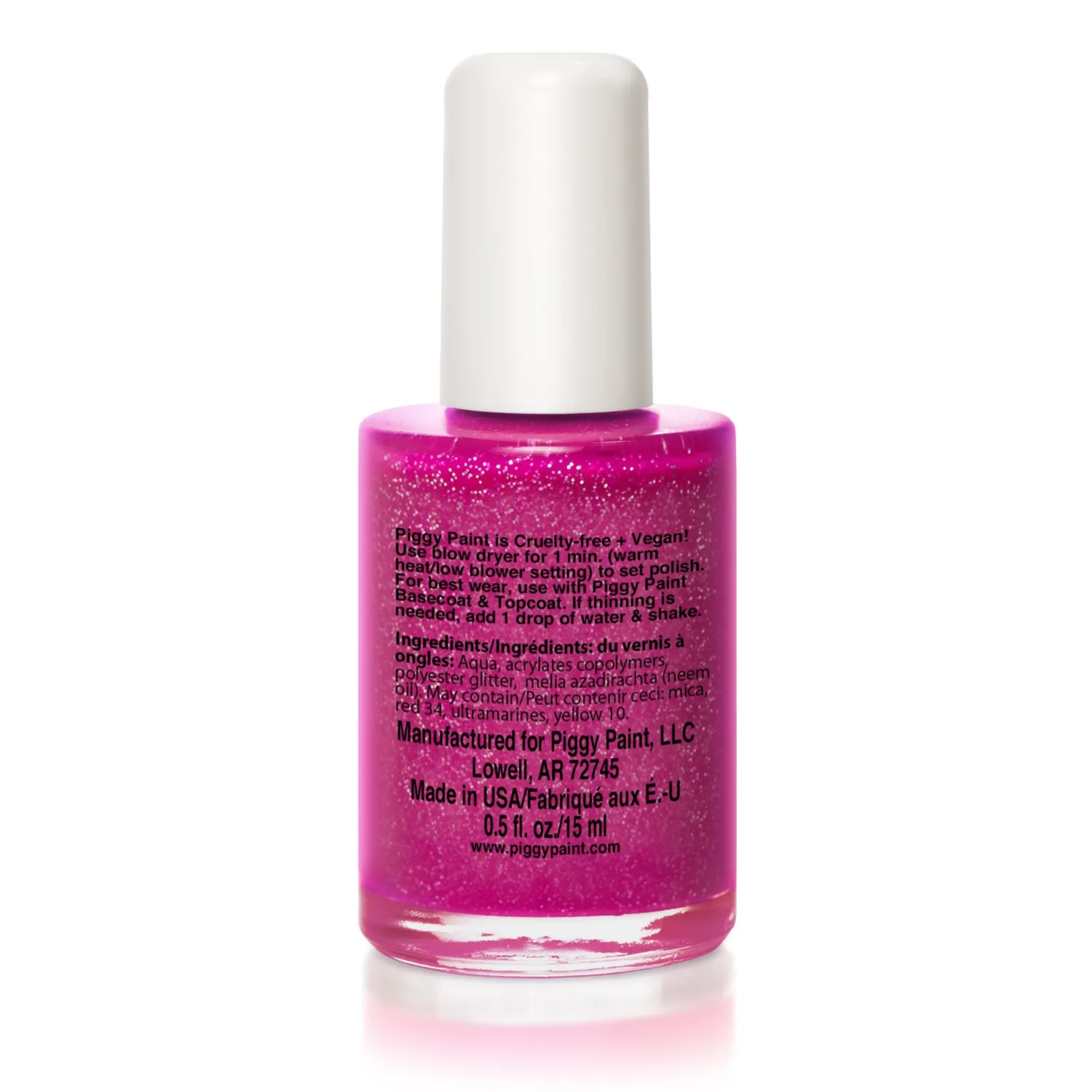 Piggy Paint Glamour Girl Glitter Fuchsia børneneglelak 15 ml