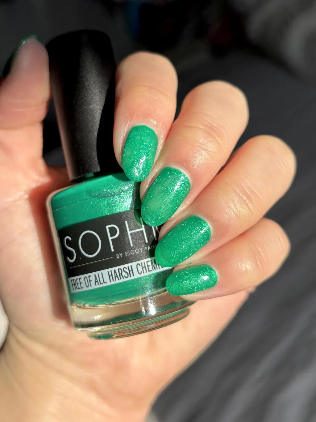 Piggy Paint SOPHi Fir Sure neglelak grøn shimmer 15 ml vandbaseret