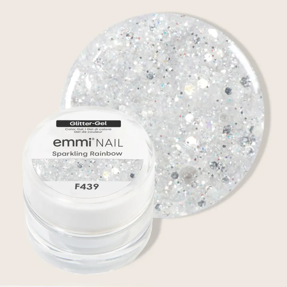 Emmi-Nail glitter farvegel med glimmer