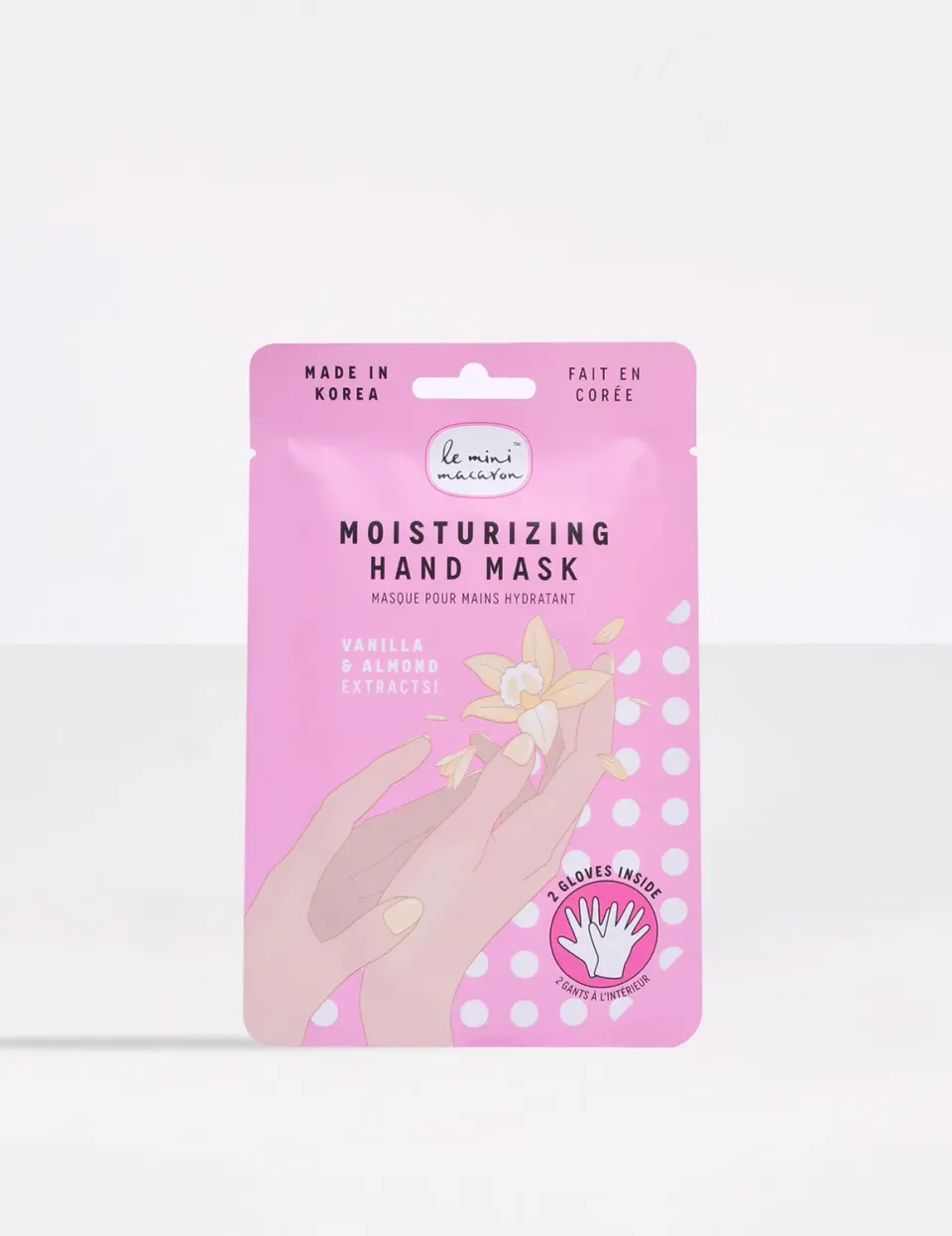 Le Mini Macaron Koreansk Håndmaske Vanilla Almond 2 stk fugt