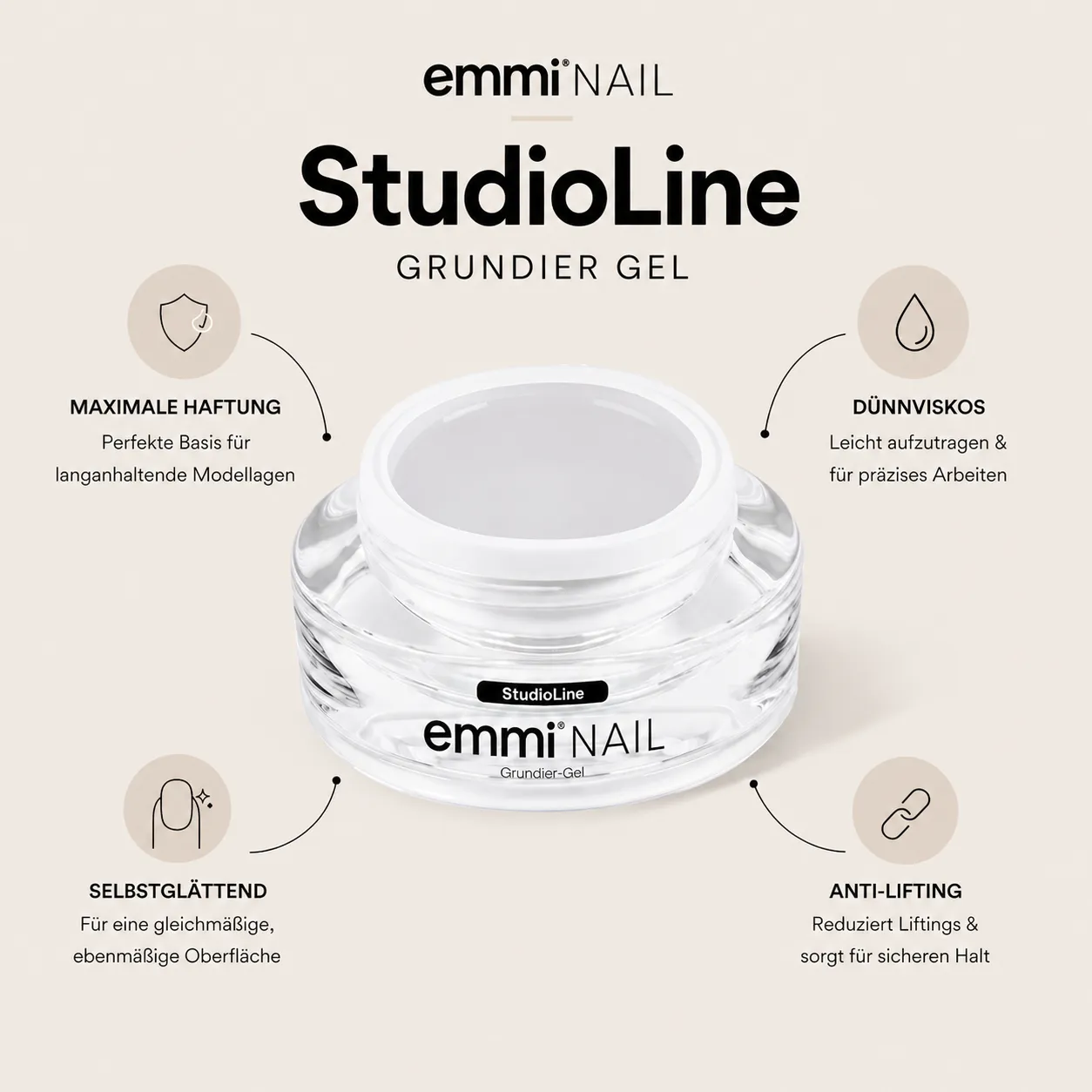 Emmi-Nail Studioline Grundier base gel tyndtviskos