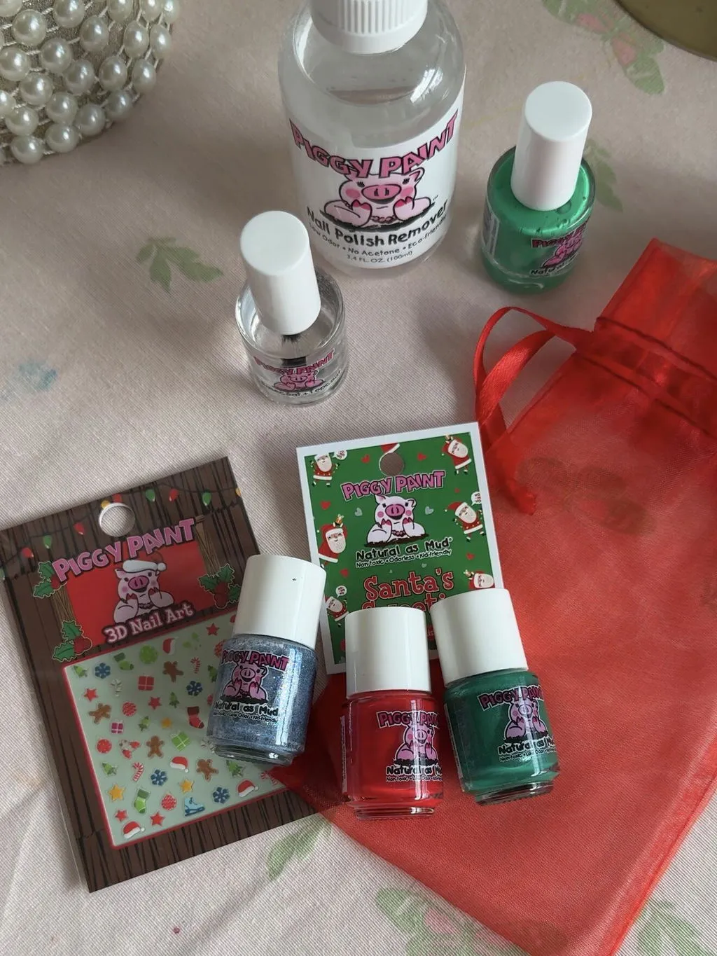 Piggy Paint Santa's Sweetie neglelaksæt 3 stk børnevenlig