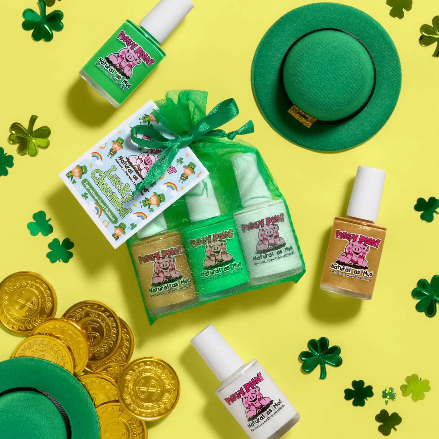Piggy Paint Lucky Charmed neglelak gavesæt 3 stk