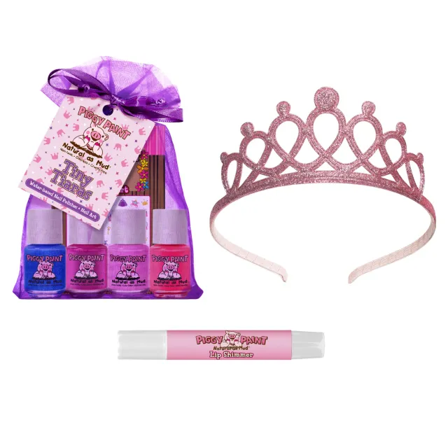 Piggy Paint Twirl & Twinkle Bundle neglelaksæt med tiara