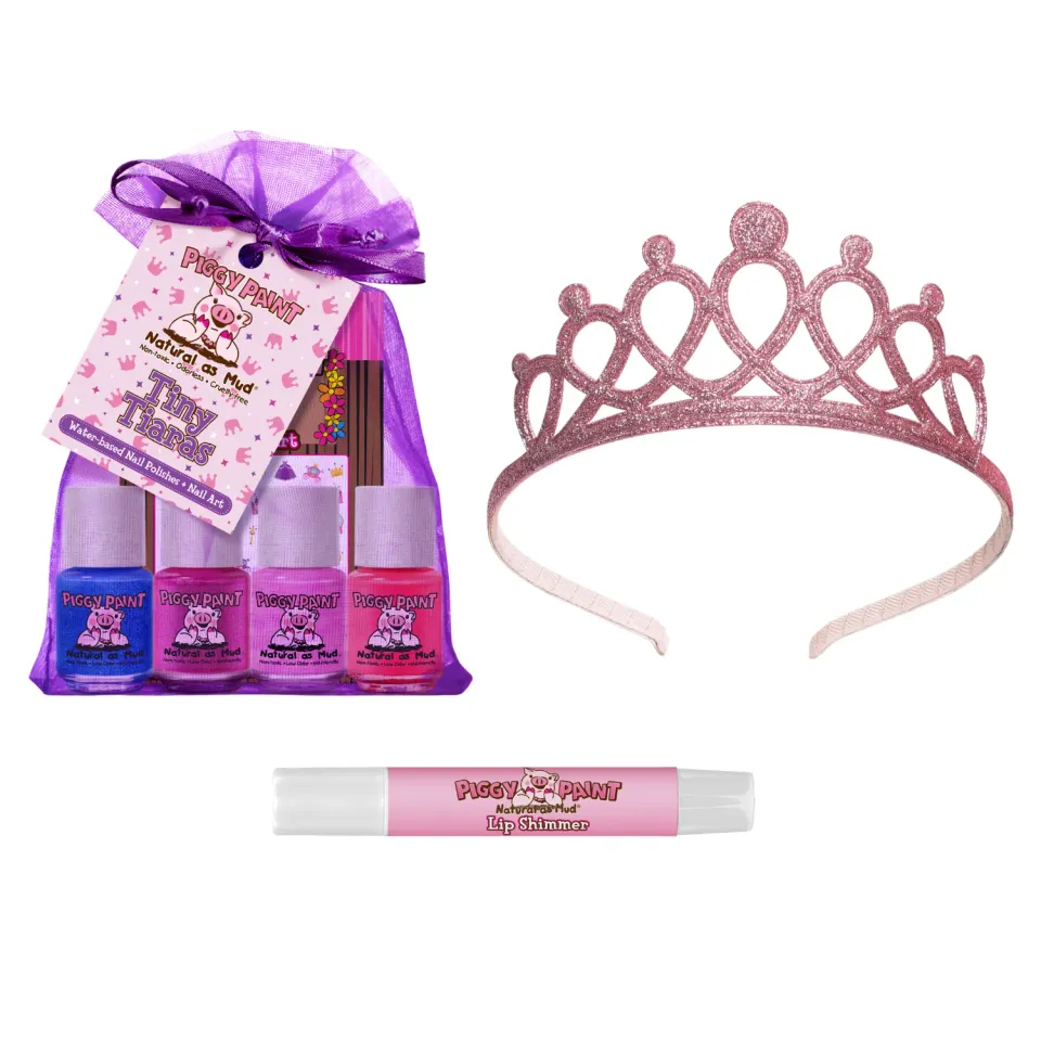 Piggy Paint Twirl & Twinkle Bundle neglelaksæt med tiara