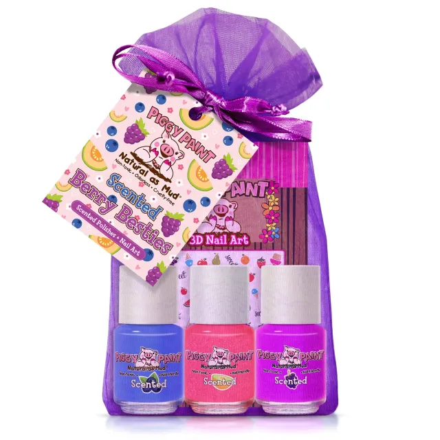 Piggy Paint Scented Berry Bestie neglelak sæt 3 stk bær