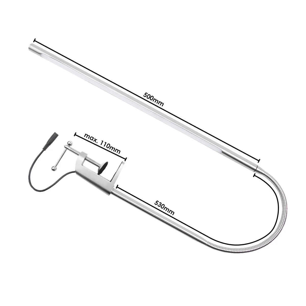 Emmi-Nail Flexi LED arbejdslampe Stainless Steel dæmpbar
