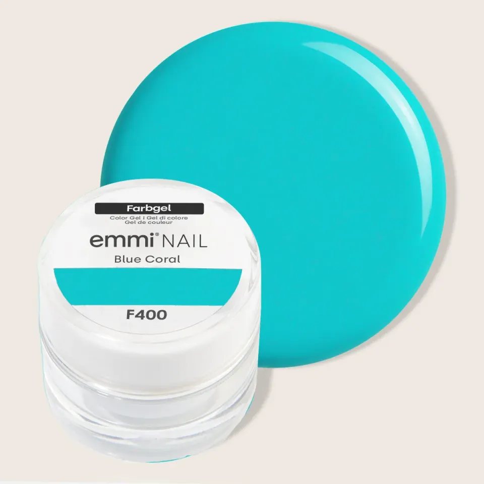 Emmi-Nail Farbgel Blue Coral F400 farvegel 5ml turkis