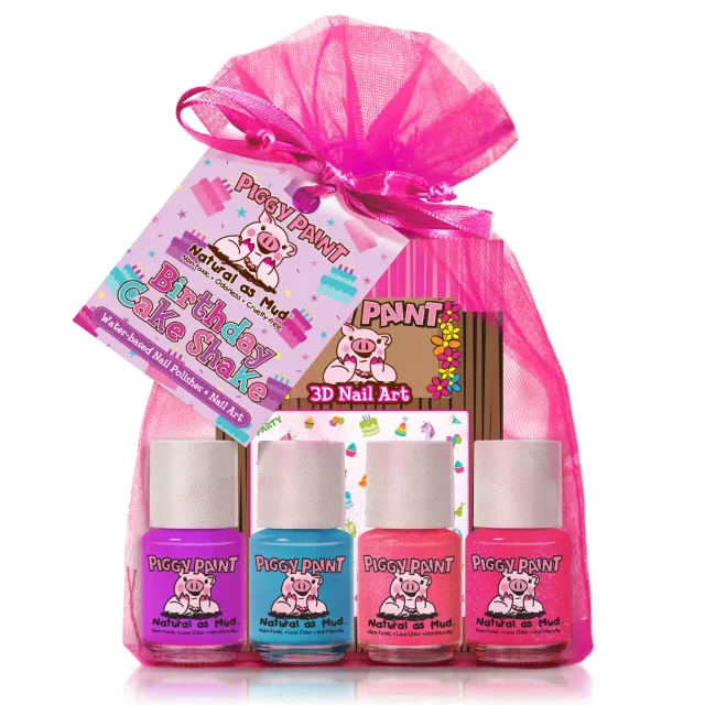 Piggy Paint Birthday Cake Shake neglelak gavesæt 4 stk
