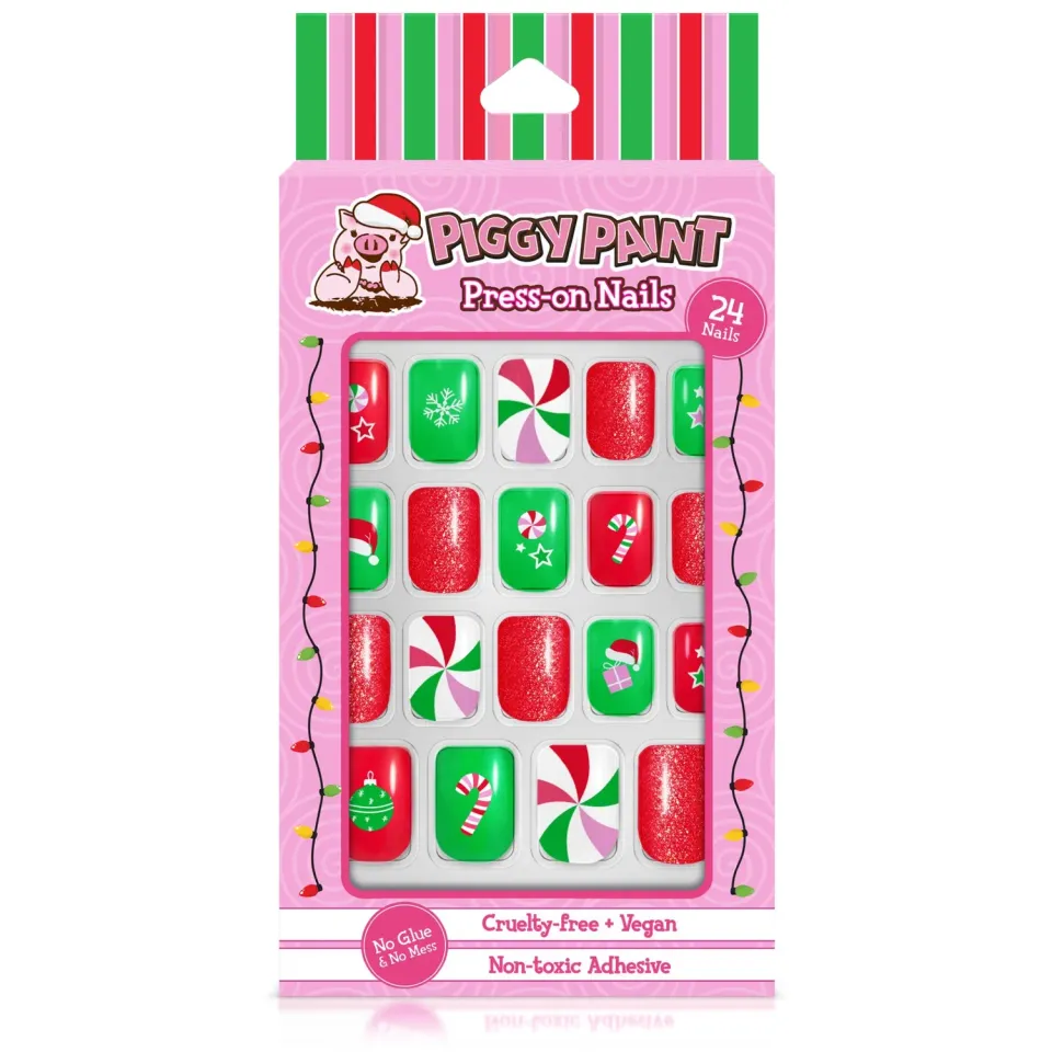 Piggy Paint Merry Mistletoe kunstige negle 24 stk børn