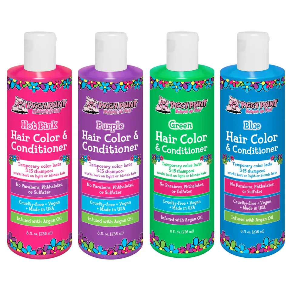 Piggy Paint Rainbow Hair Color hårfarve 4-pak balsam
