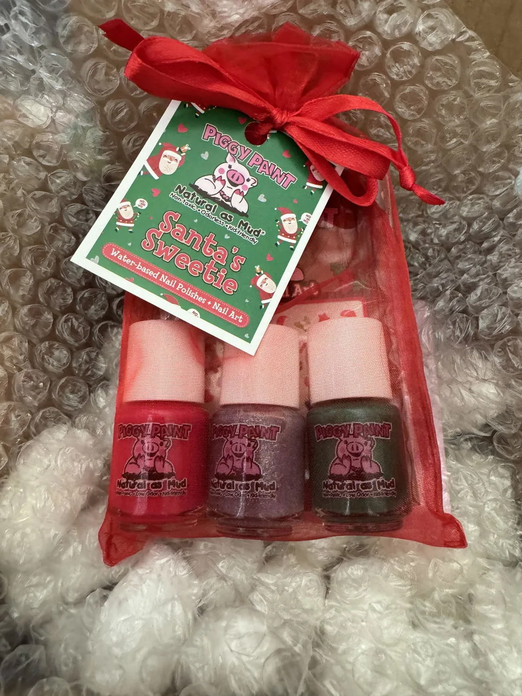 Piggy Paint Santa's Sweetie neglelaksæt 3 stk børnevenlig