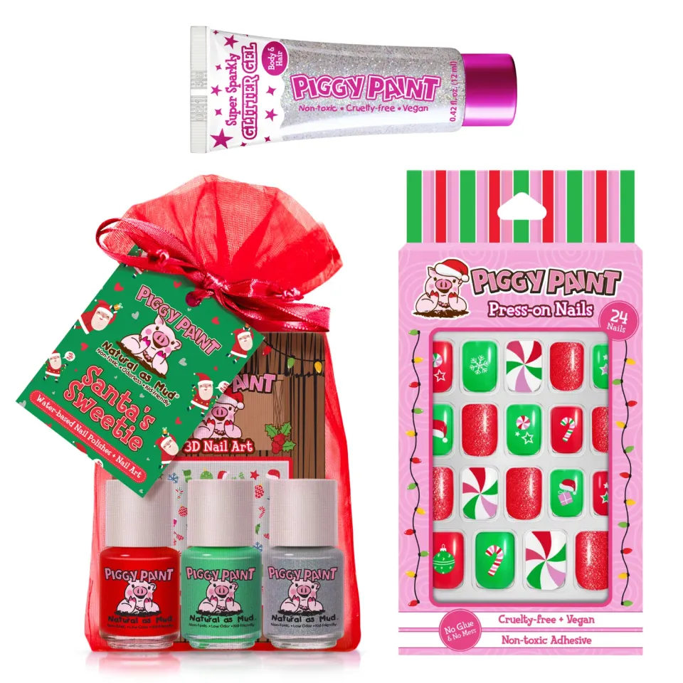 Piggy Paint Holly Jolly Sparkle neglesæt jul 3 lakker