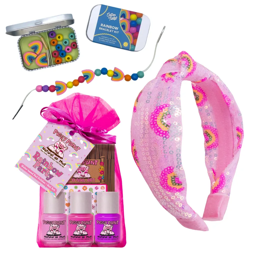 Piggy Paint Rainbow Magic børneneglelak 3-pak med armbåndssæt