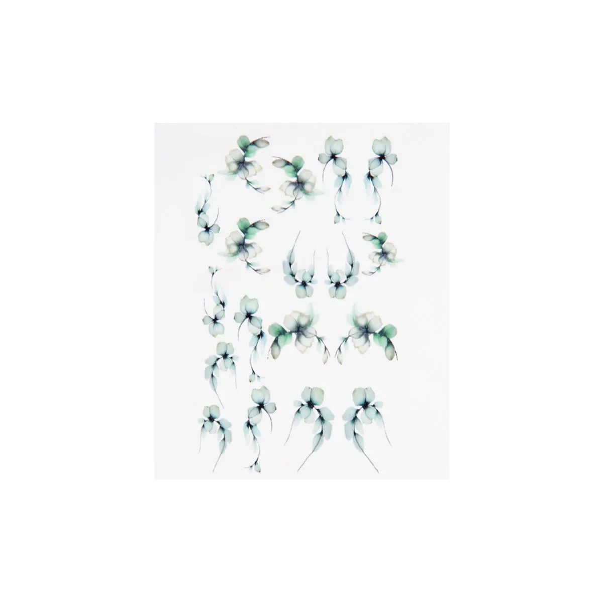 Emmi-Nail Green Harmony watertattoo grønne blomster