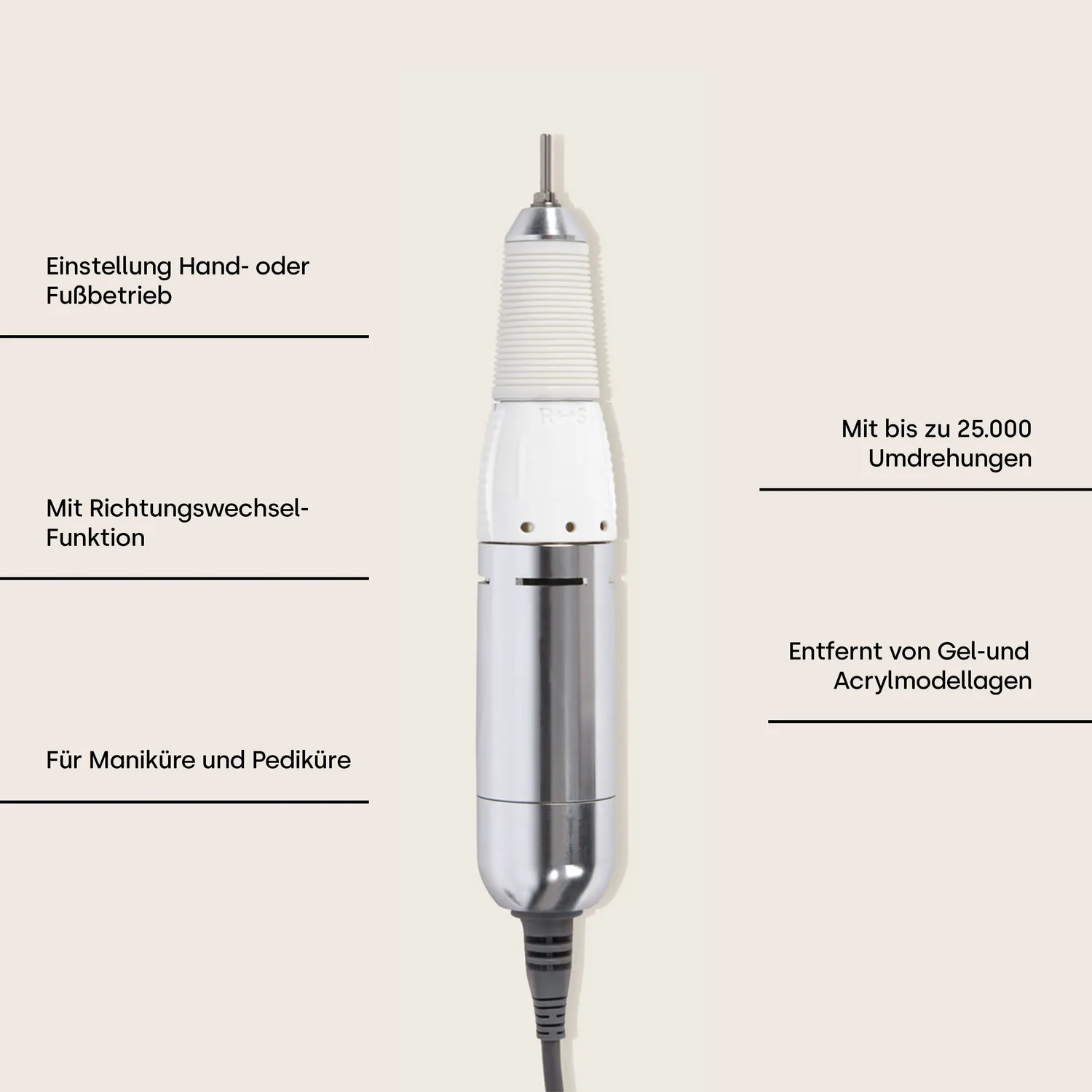 Emmi-Nail Fräser Quick 3 PLUS neglefræser 25000 omdr.