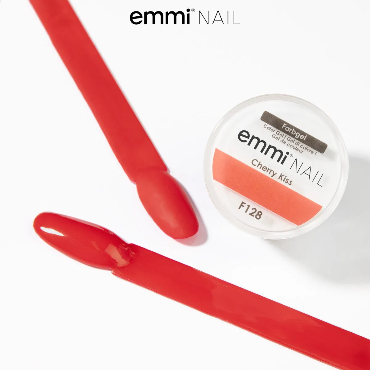 Emmi-Nail Farbgel Cherry Kiss farvegel 5 ml F128 kirsebærrød