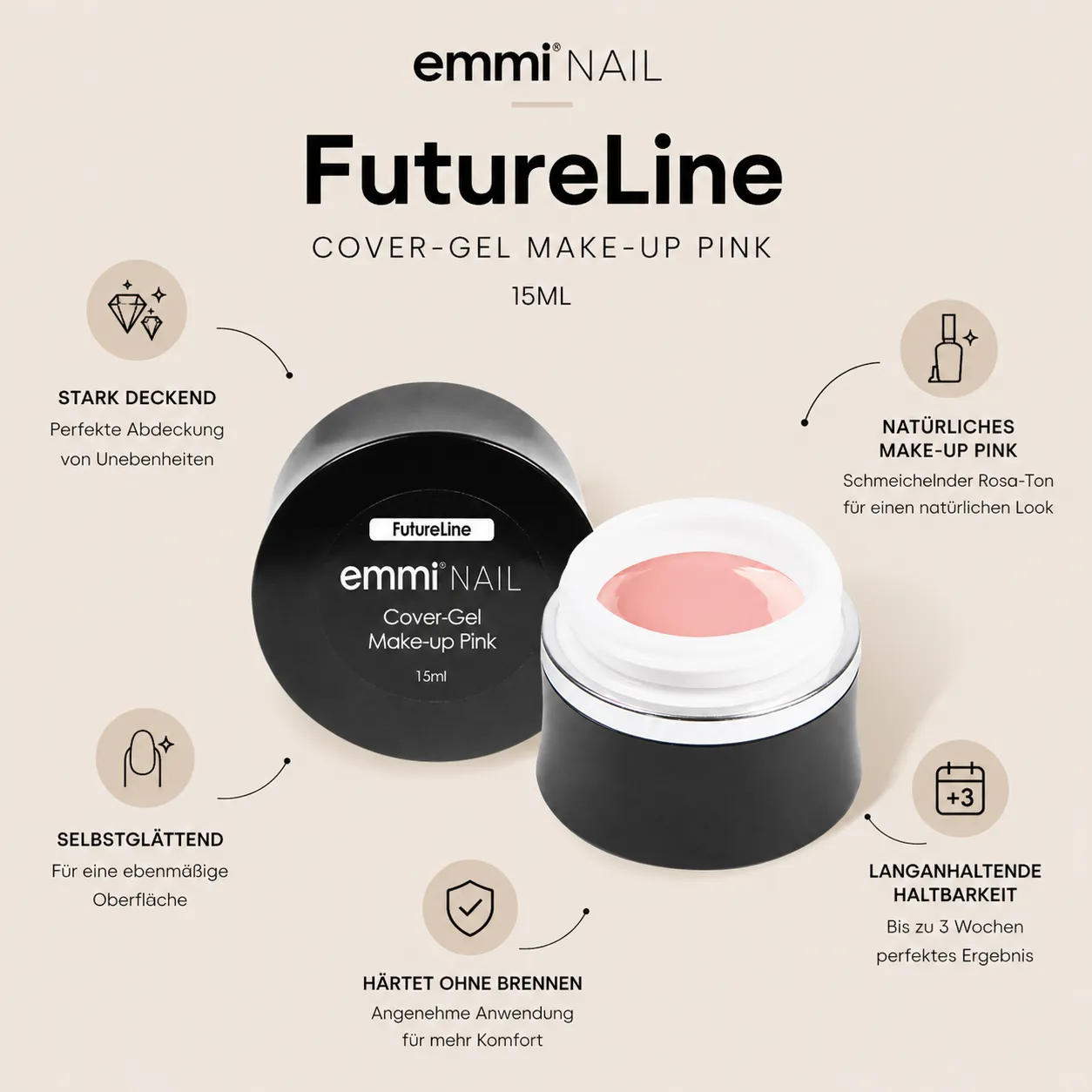 Emmi-Nail Futureline Cover-Gel gel dækkende