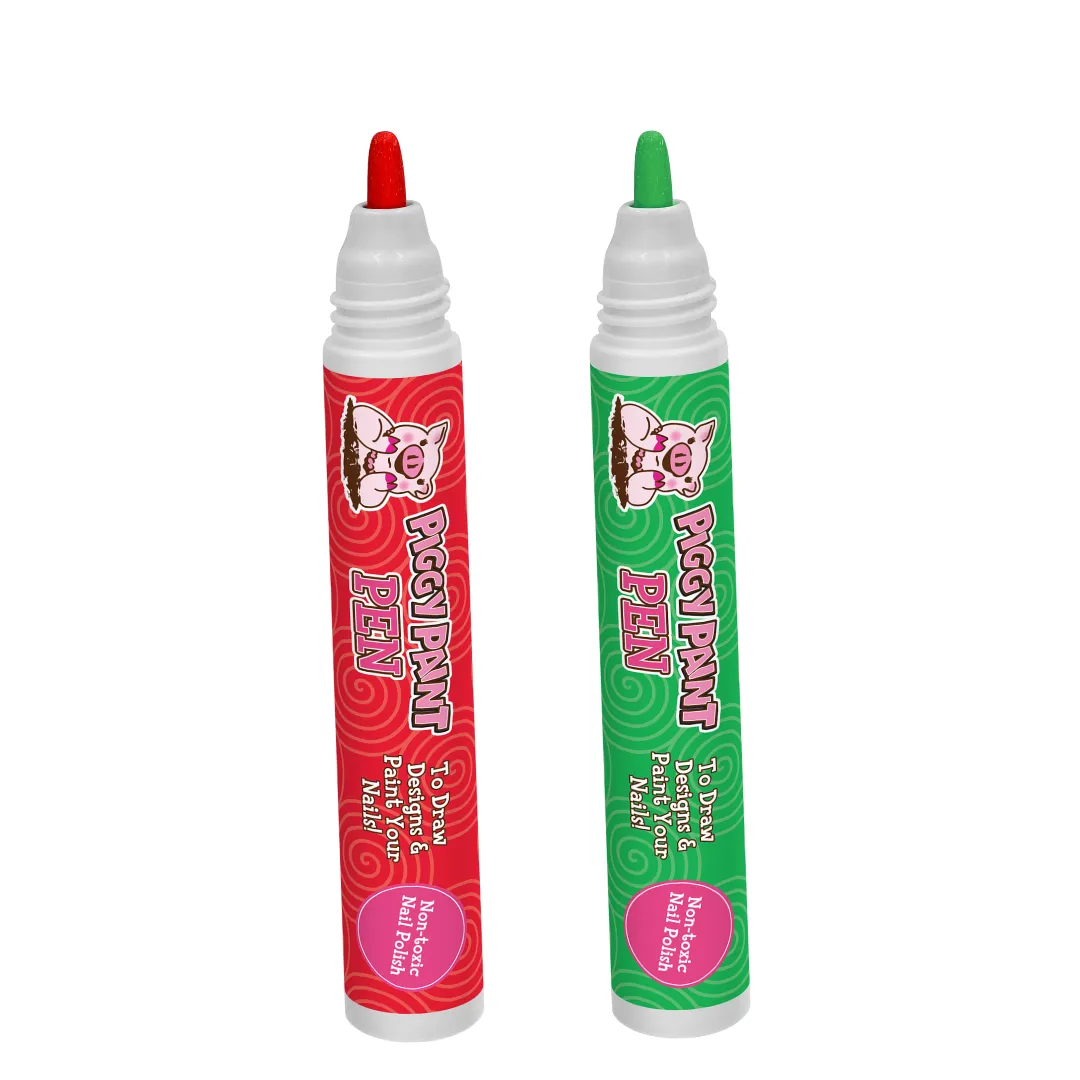 Piggy Paint Piggy Pens neglelakpenne rød grøn 2 stk