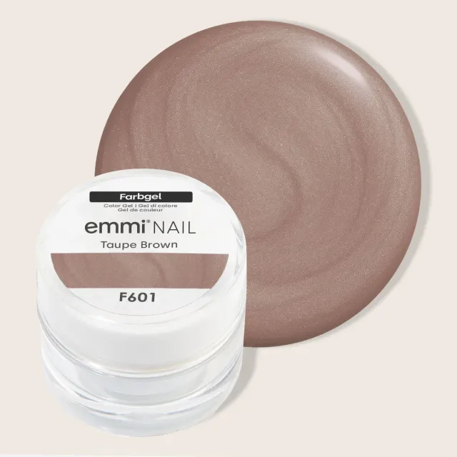 Emmi-Nail Farbgel Taupe Brown F601 farvegel 5ml metallic