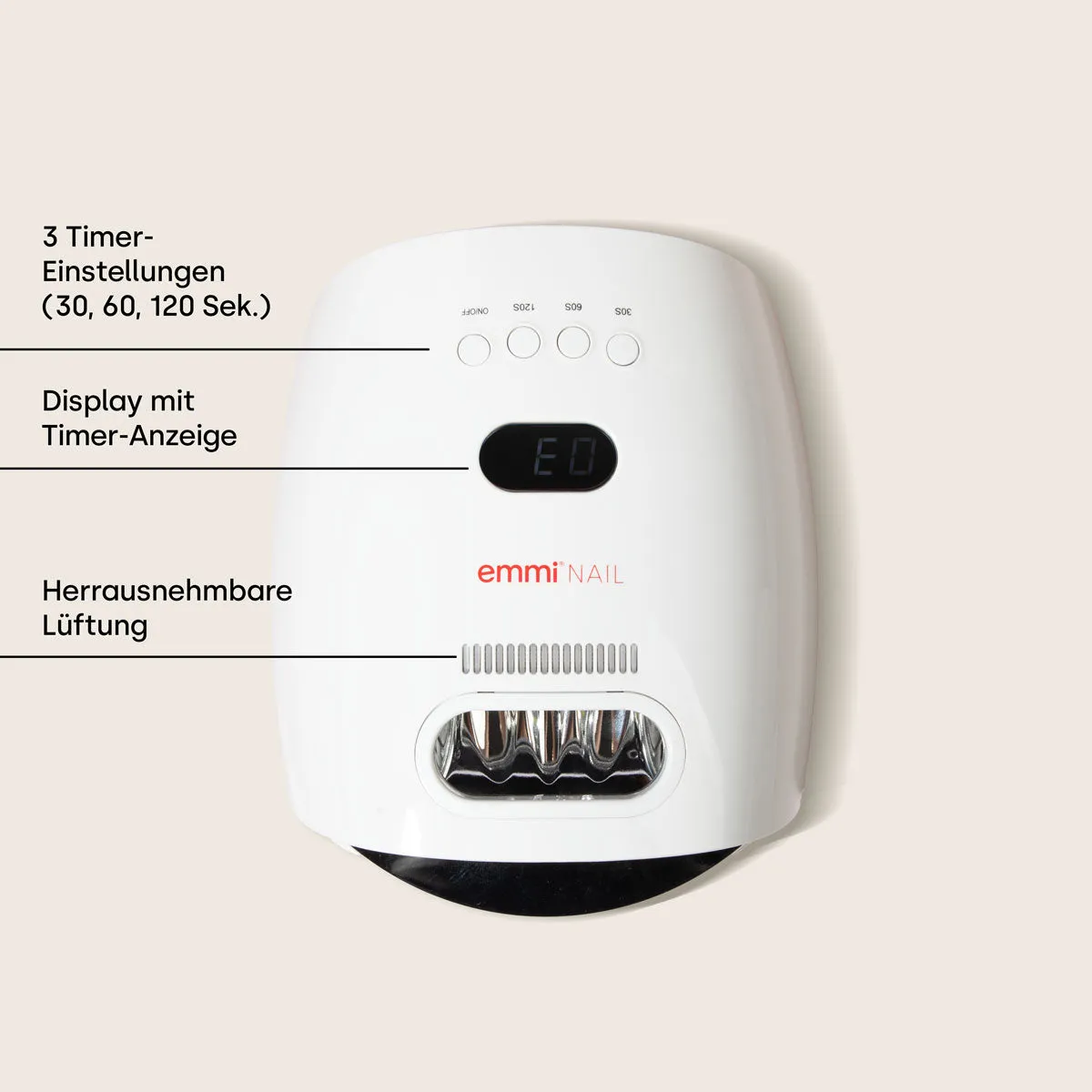 Emmi-Nail emmi Power 48 UV LED neglelampe med akku