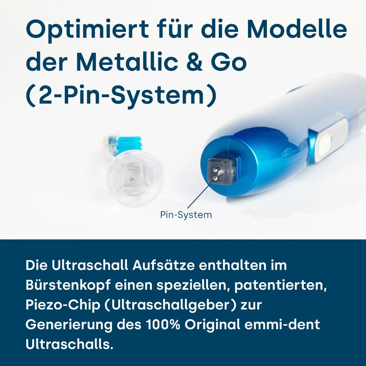 Emmi-Nail emmi-Dent E4 Ultraschall Aufsatz Metallic & Go børstehoveder 4 stk
