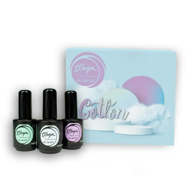 Evolution Gel Deluxe Cotton On-Off gellaksæt 3 stk pastel