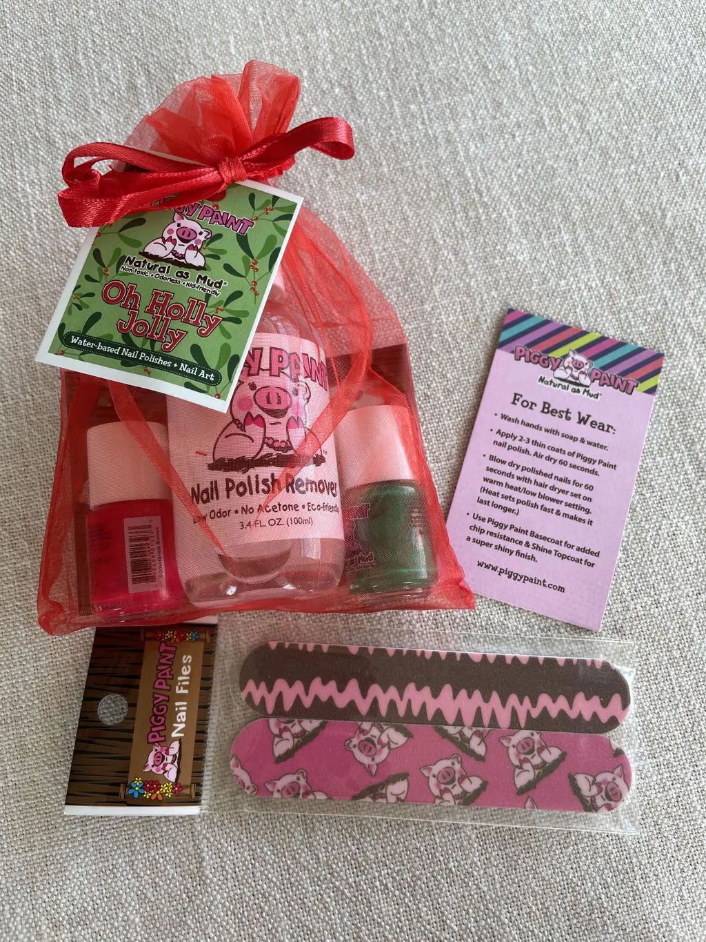 Piggy Paint Oh Holly Jolly neglelak sæt 2 stk jul