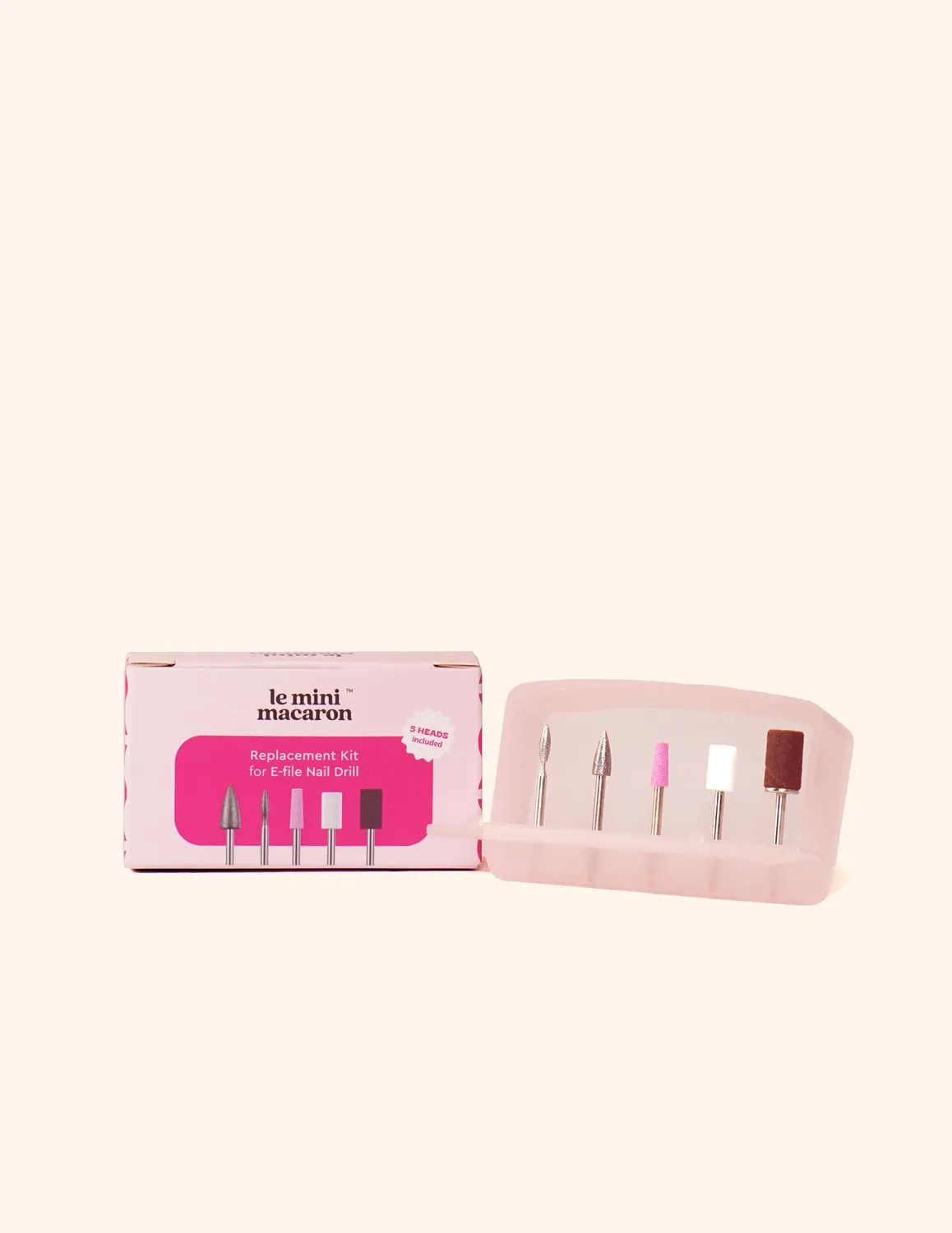 Le Mini Macaron E-File Nail Drill erstatningssæt 9 hoveder