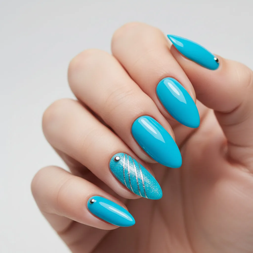 Emmi-Nail Shellac Curacao L456 UV-lak 15ml blå