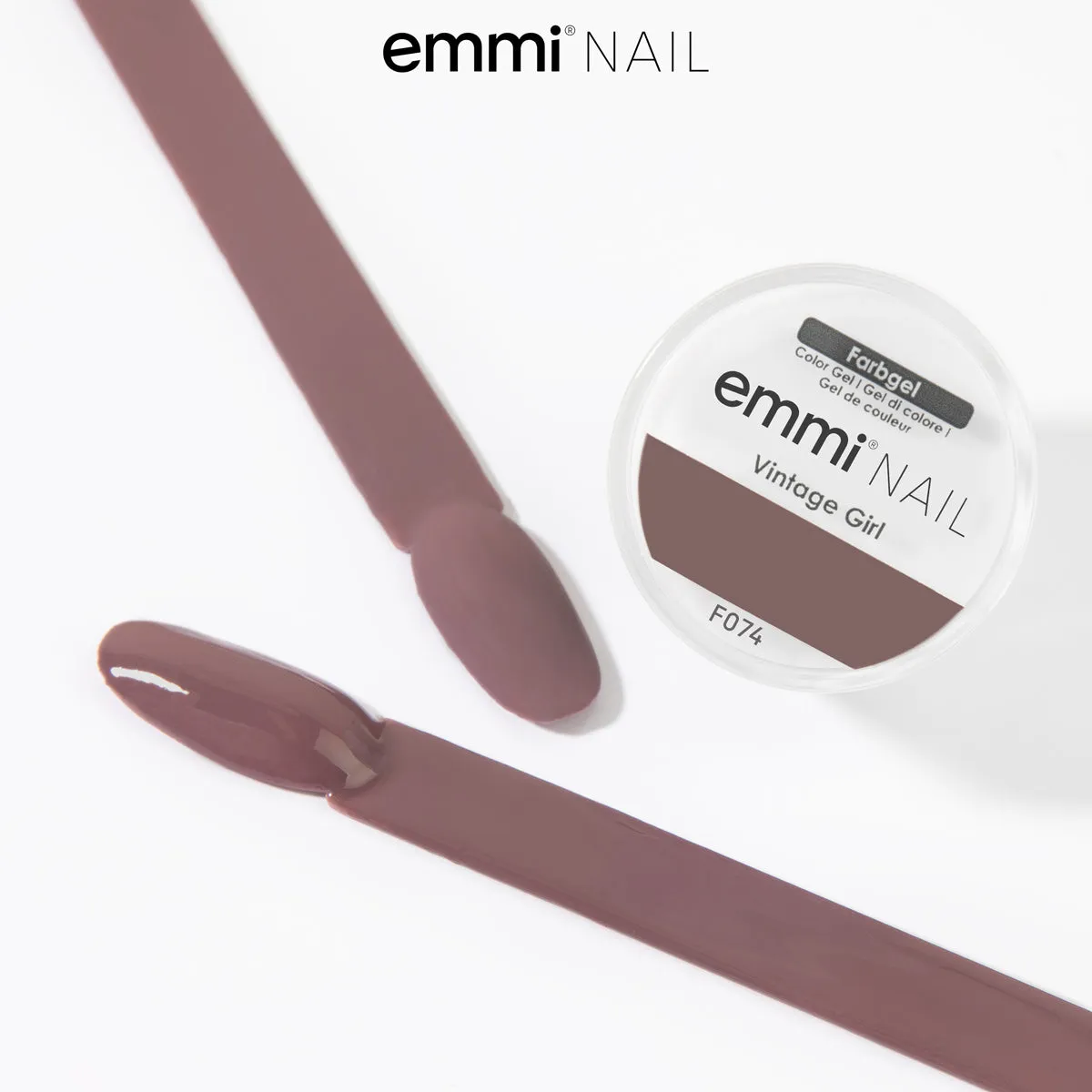 Emmi-Nail Vintage Girl F074 farvegel 5 ml grålilla
