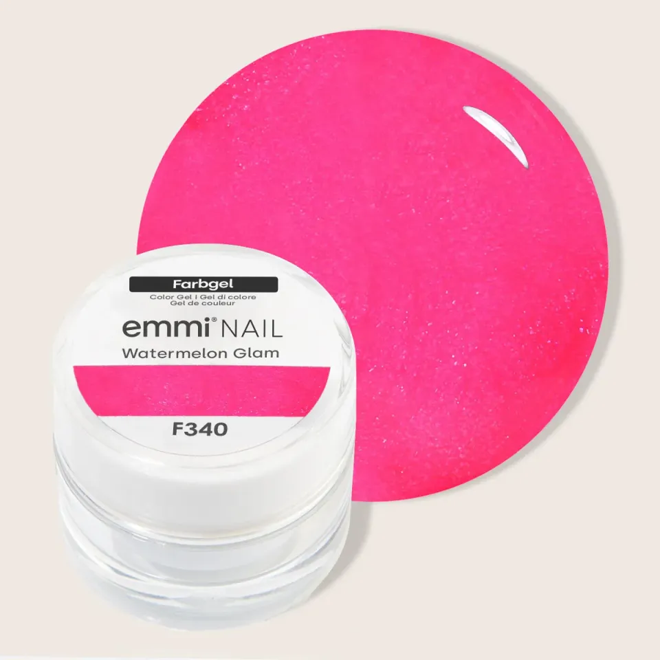 Emmi-Nail Watermelon Glam F340 farvegel 5 ml neonpink