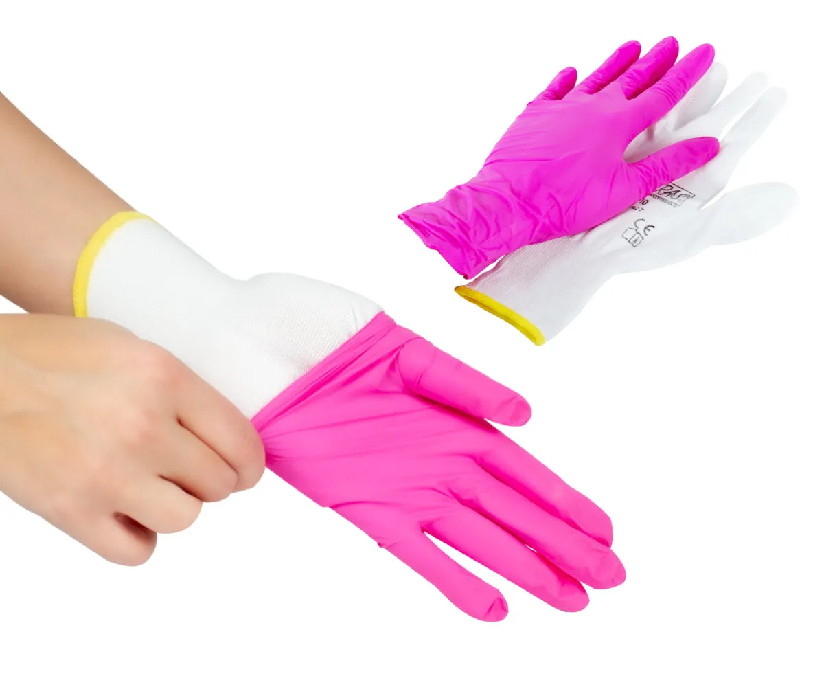 Emmi-Nail nylonhandsker hvide 1 par