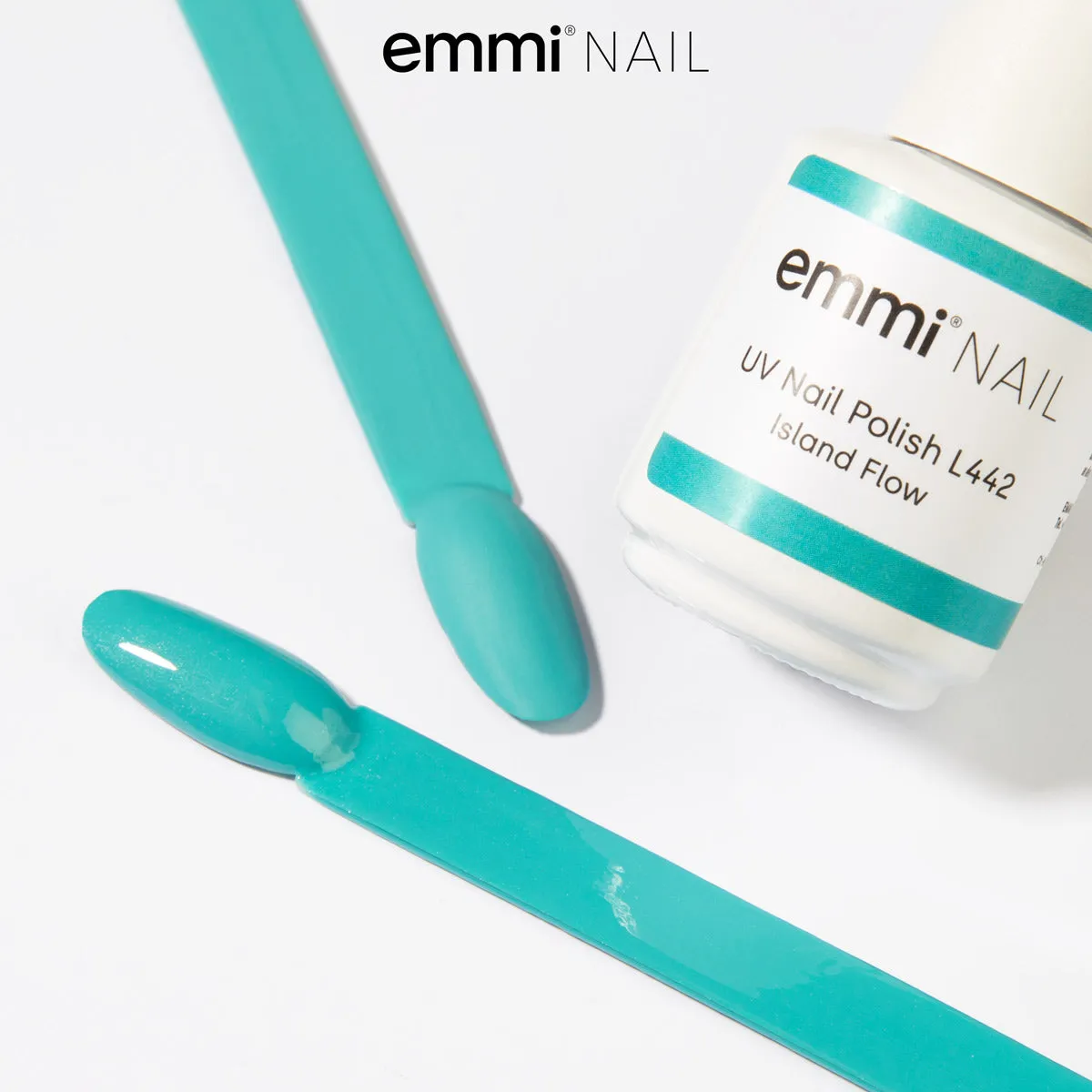 Emmi-Nail Shellac L442 UV-lak Island Flow 15 ml blågrøn