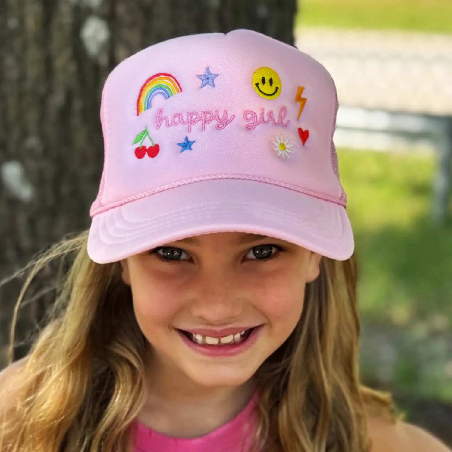 Piggy Paint Happy Vibes Only Set neglelaksæt med truckerhat