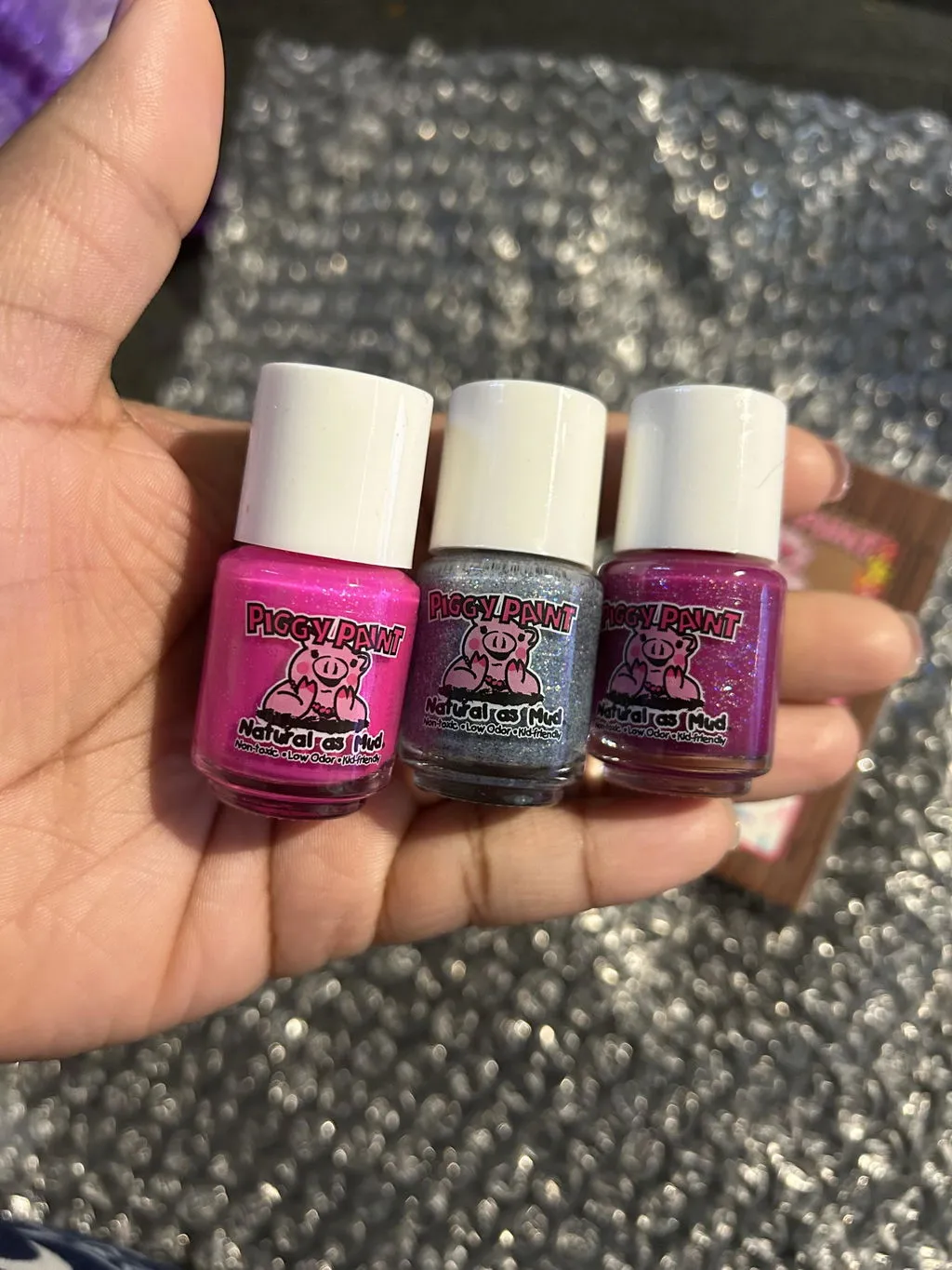 Piggy Paint Sparkle, Sparkle børneneglelak 3-pak glitter