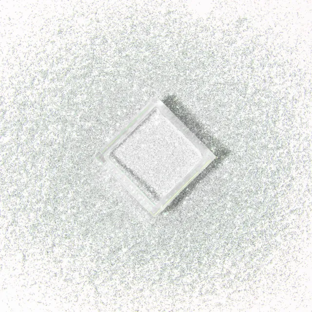 Emmi-Nail Bio glitterpulver hvid bionedbrydelig PLA