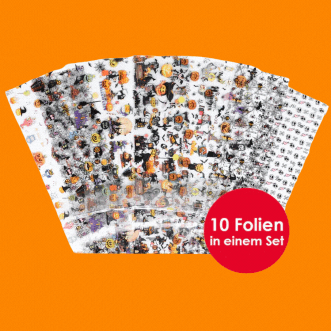 Emmi-Nail Transferfolie Halloween neglefolie med glimmer