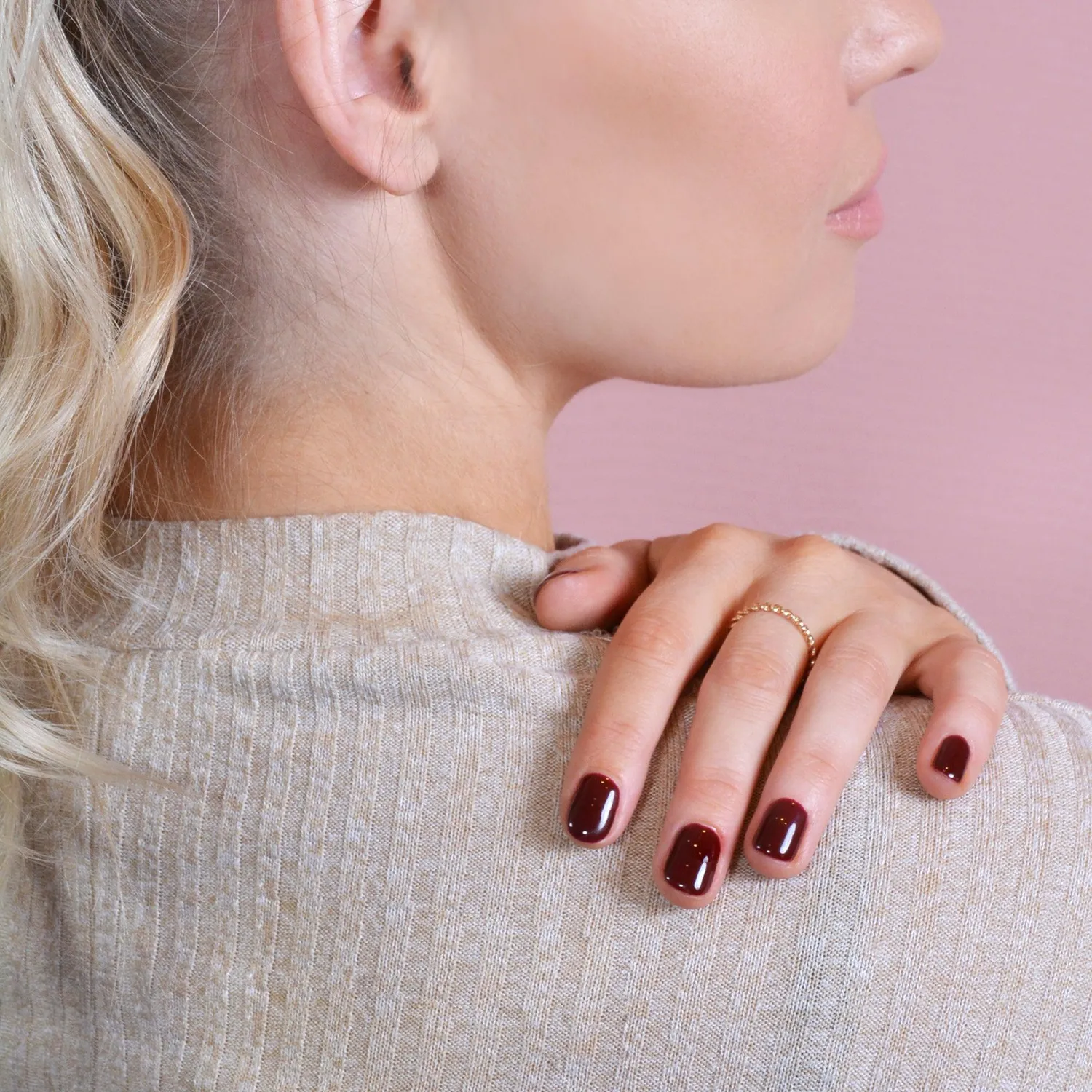 Le Mini Macaron Cassis gellak 8,5 ml – mørkerød 3-i-1