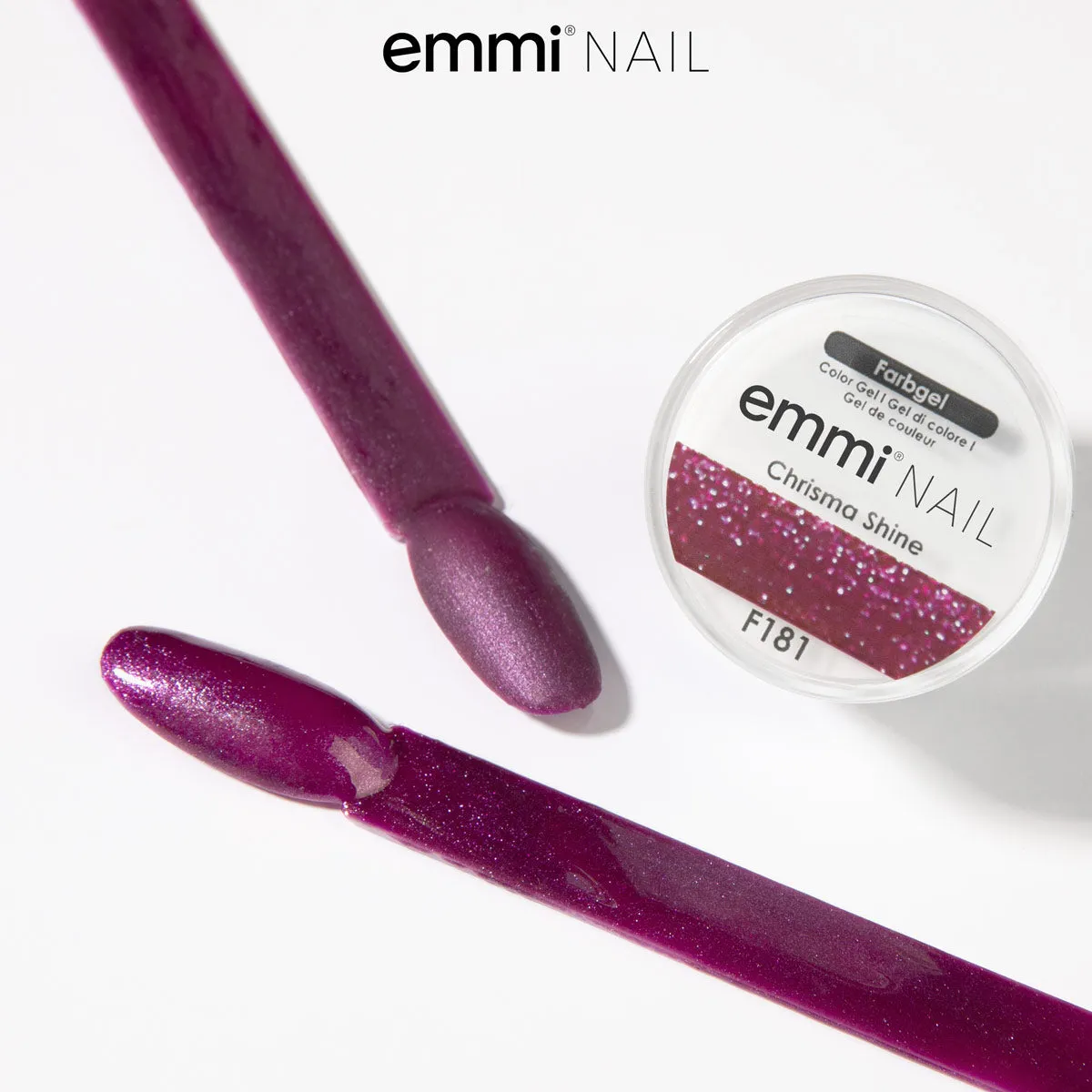 Emmi-Nail Chrisma Shine F181 farvegel 5 ml brombærglitter