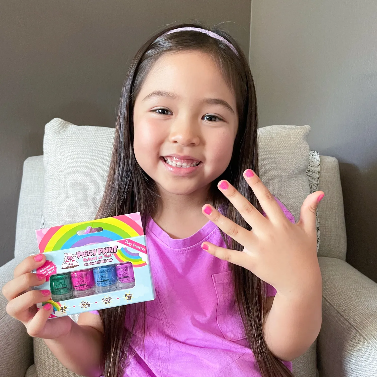 Piggy Paint Rainbow 4 Polish Box Set børneneglelak mini