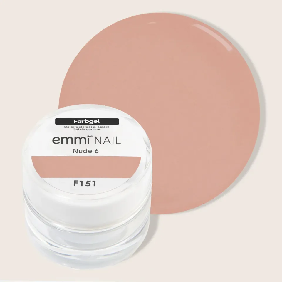Emmi-Nail Nude 6 F151 farvegel 5 ml lysebrun