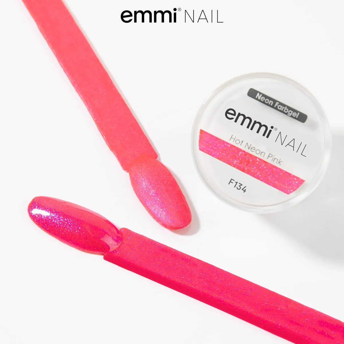 Emmi-Nail Hot Neon Pink F134 farvegel 5 ml vegansk