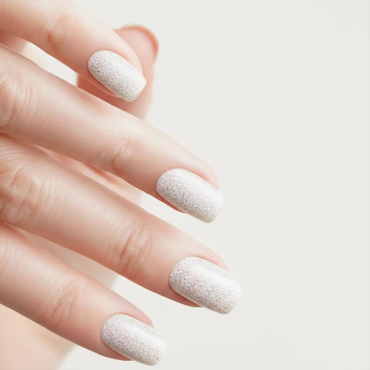 Emmi-Nail Milky White Glitter F418 farvegel 5ml hvid