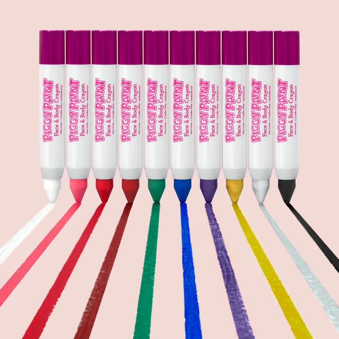 Piggy Paint Pink & Purple Party ansigtsfarve 3-pak vandfast