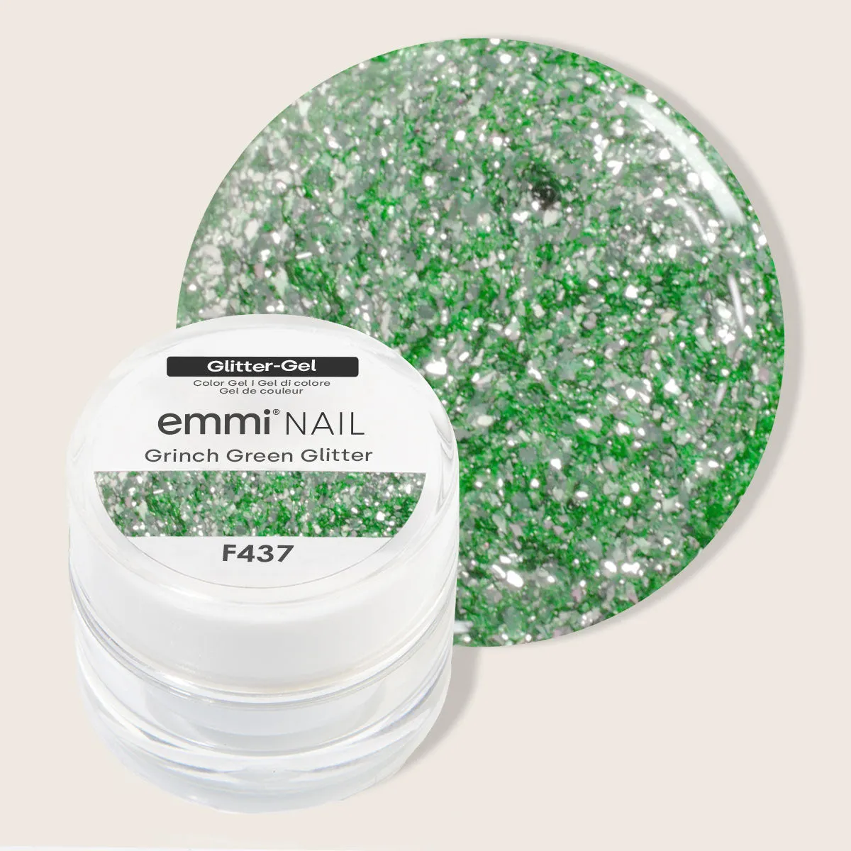 Emmi-Nail glitter farvegel med glimmer